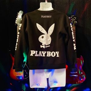 Rare Vintage Playboy Black Pullover Sweater Sz. M
